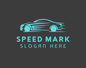 Blue Sports Car logo design