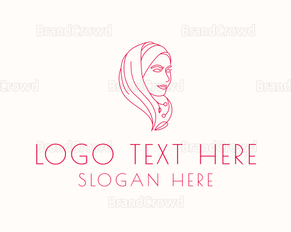 Muslim Hijab Beauty Woman Logo