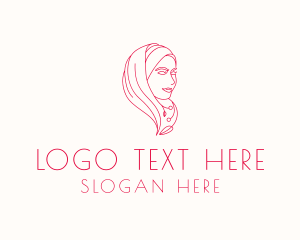 Islamic - Muslim Hijab Beauty Woman logo design