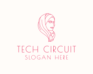 Muslim Hijab Beauty Woman Logo