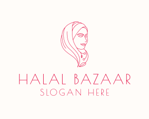 Muslim - Muslim Hijab Beauty Woman logo design