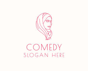 Traditional - Muslim Hijab Beauty Woman logo design