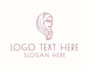 Muslim Hijab Beauty Woman Logo