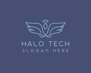 Halo - Halo Angel Wings logo design