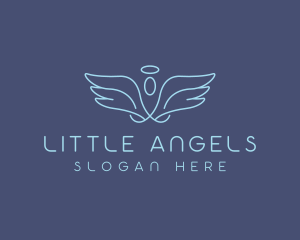 Halo Angel Wings logo design