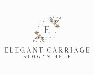 Floral Elegant Wedding logo design