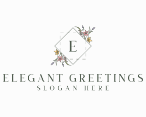 Floral Elegant Wedding logo design