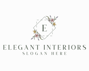 Floral Elegant Wedding logo design