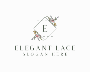 Floral Elegant Wedding logo design