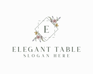 Floral Elegant Wedding logo design