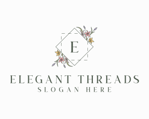 Floral Elegant Wedding logo design