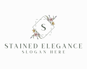 Floral Elegant Wedding logo design