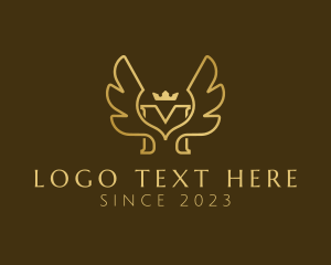 Gold - Royal Professional Wing Crown logo design