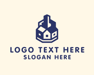 Roofing - House Tower Building logo design