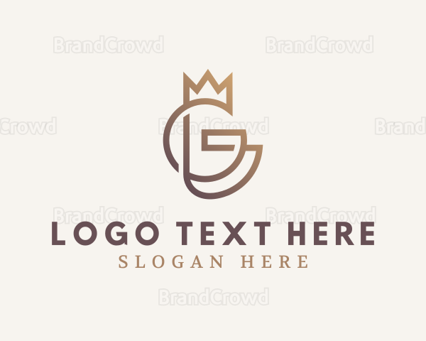 Gradient Crown Letter G Logo
