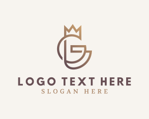 Enterprise - Gradient Crown Letter G logo design