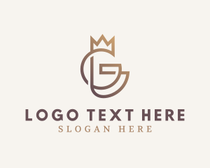 Boutique - Gradient Crown Letter G logo design