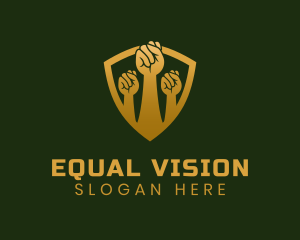 Equality - Golden Unity Fist logo design