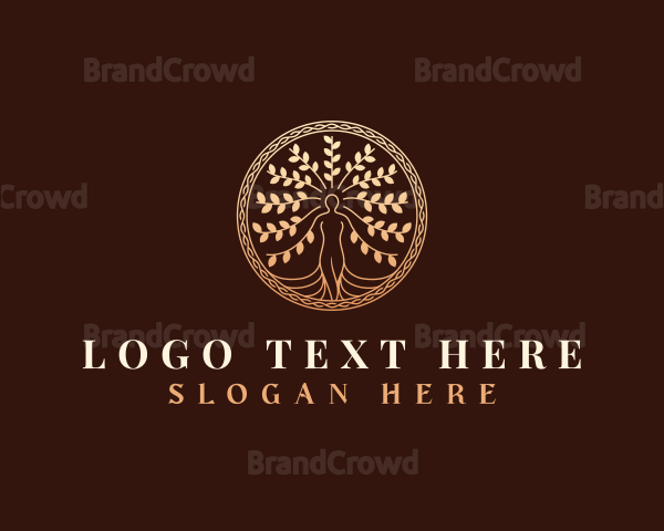 Decorative Woman Tree Logo