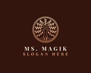 Decorative Woman Tree Logo