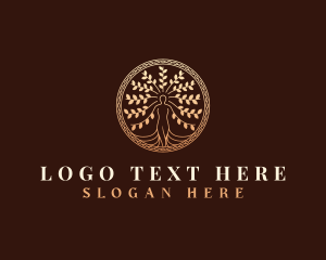 Decorative Woman Tree Logo