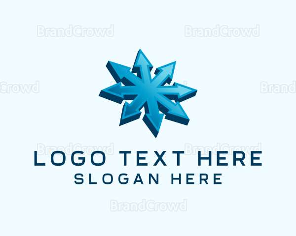 Logistics Business Company Arrows Logo