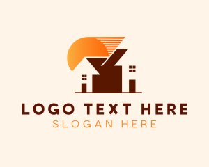 Home Repair - Town House Roofing logo design