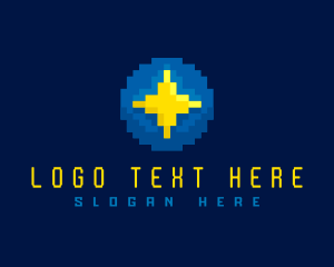Pixel - Star Sparkle Pixelated logo design