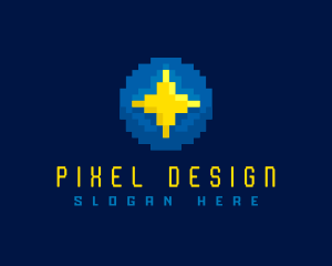 Star Sparkle Pixelated logo design