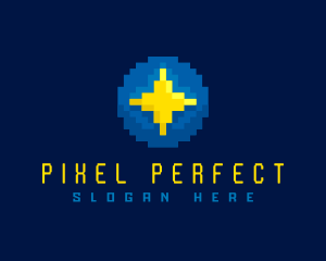 Star Sparkle Pixelated logo design