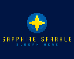 Star Sparkle Pixelated logo design