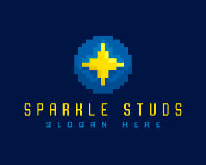 Star Sparkle Pixelated logo design