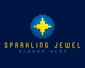 Star Sparkle Pixelated logo design