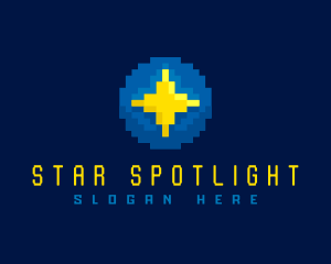 Star Sparkle Pixelated logo design