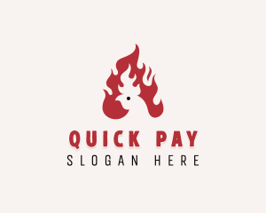 Chicken BBQ Flame Logo