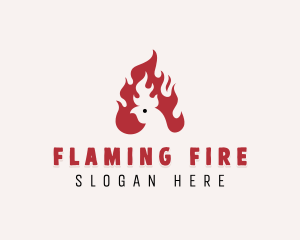 Flaming - Chicken BBQ Flame logo design