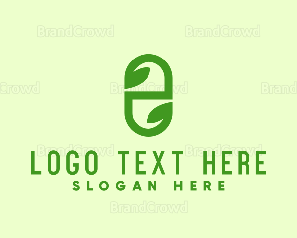 Green Organic Medicine Letter E Logo