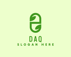 Organic - Green Organic Medicine Letter E logo design