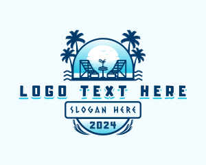 Tourism - Beach Resort Tourism logo design