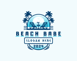 Beach Resort Tourism logo design