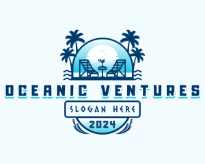 Beach Resort Tourism logo design