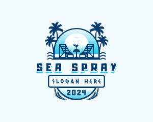 Beach Resort Tourism logo design