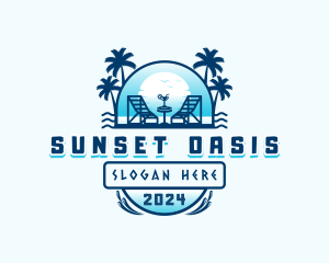 Beach Resort Tourism logo design