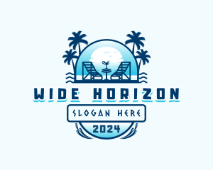 Beach Resort Tourism logo design