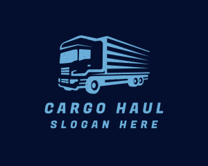 Blue Freight Vehicle logo design