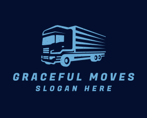 Blue Freight Vehicle logo design