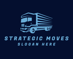 Blue Freight Vehicle logo design