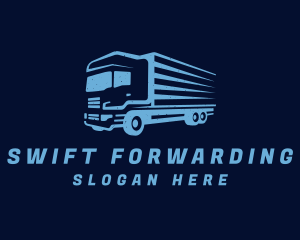 Blue Freight Vehicle logo design