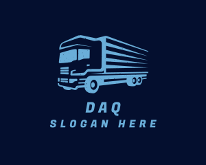 Truck - Blue Freight Vehicle logo design