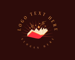 Bibliophile - Fantasy Storyteller Book logo design